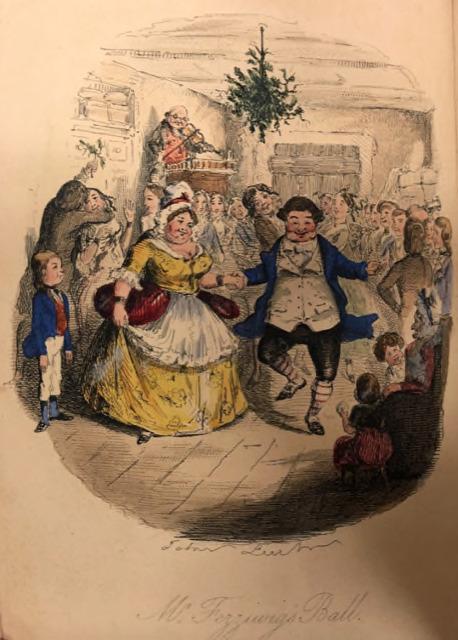 Mr Fezziwig's Ball, drawn by John Leech