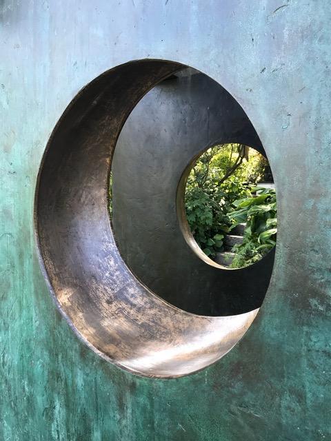 View of Four Square (walk through), 1966, by Barbara Hepworth (1903-1975)